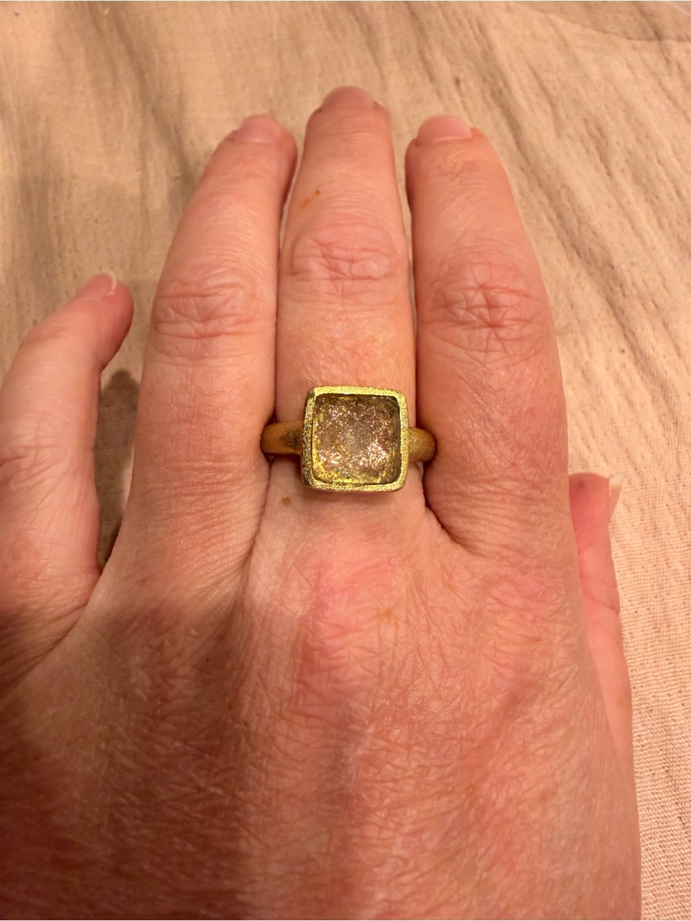 Ralph Lauren Gold Square Druzy Ring - Women's Jewelry
